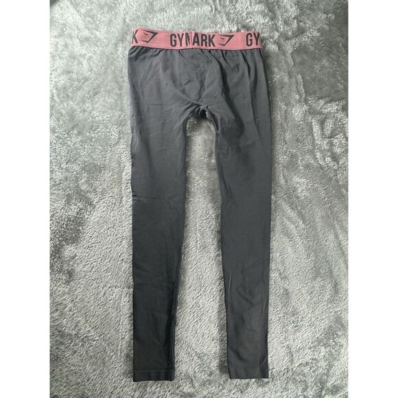 Gymshark Leggings Women's Small Gray Pink Seamless Ankle Fit Workout Athleisure - Picture 2 of 7